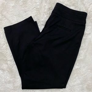 Ashley Stewart Sz 14 SHORT Black Ponte The Straight Pull-On Pants NWT $44.50